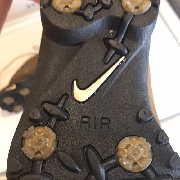 ⛳️ Nike Air Kempshell Last Comfort Saddle Brown and White Golf Cleats Size 10 - Picture 7 of 13